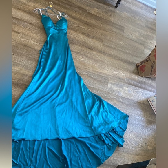 Studio 17 Teal Evening Formal Gown Size 4 - Picture 10 of 10